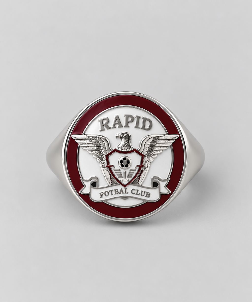 Inel signet FC Rapid din argint 925
