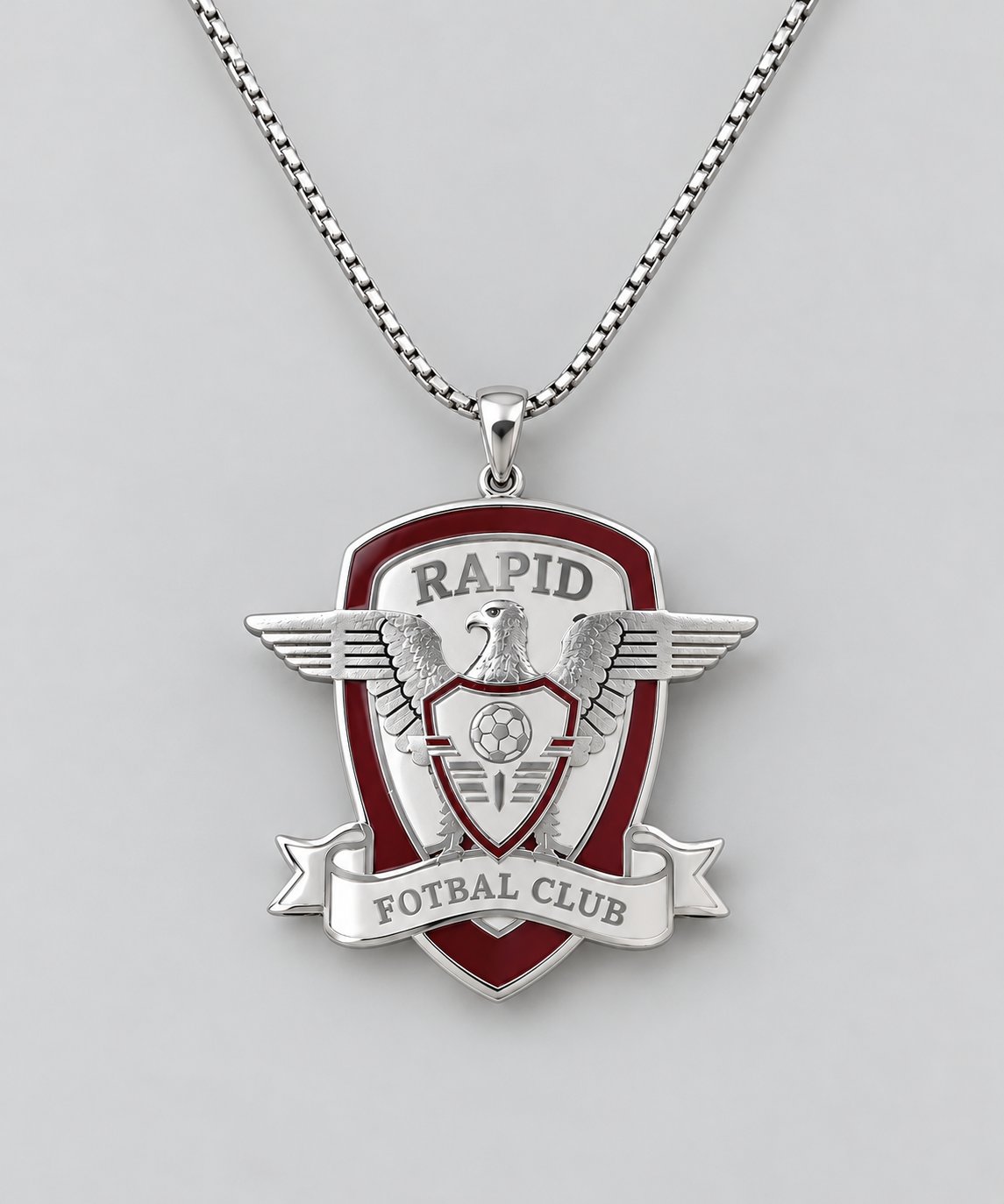 Colier cu pandantiv FC Rapid din argint 925